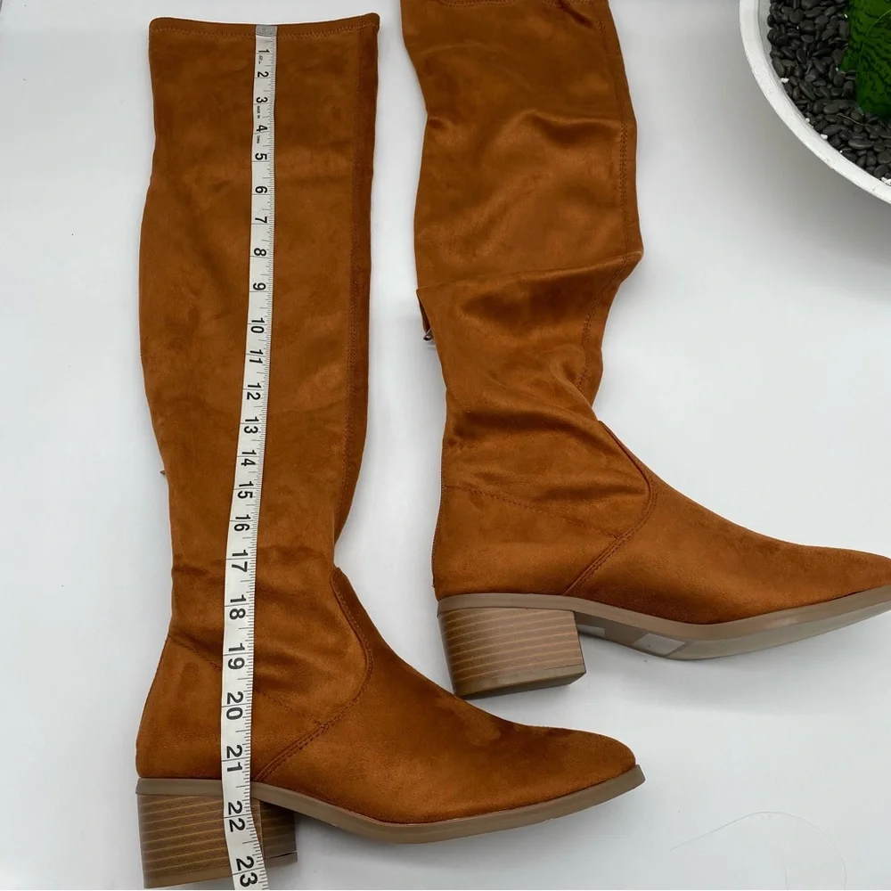 New York & Company faux Suede Stretch Tall Boots size 8 NEW